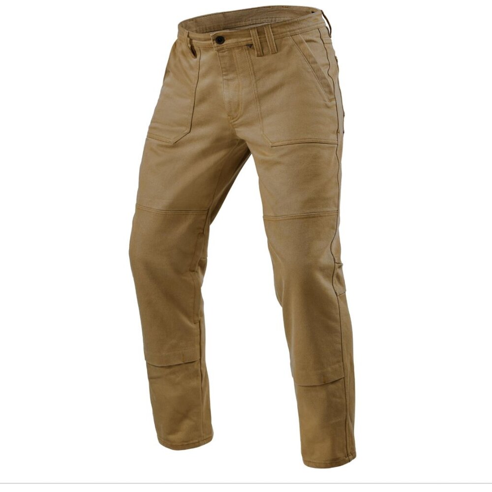 NWT REV'IT! Davis Tapered Fit Jeans Motorcycle Dark Camel W34 L32